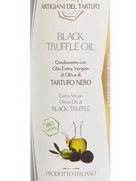 Black Truffle Oil - Extra Virgin Olive Oil with Black Truffle - 100 mL - Artigiani Del Tartufo